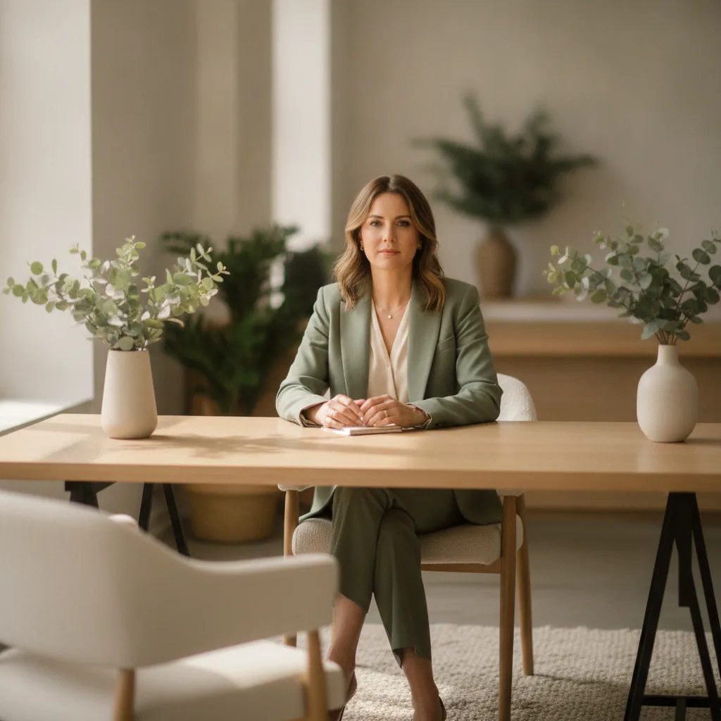 Confident woman launching her consulting business